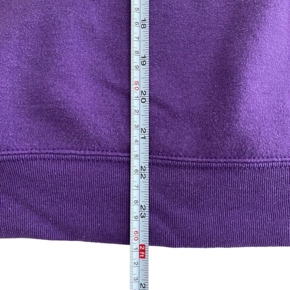 Hoodie Women's MEDIUM Graphic Eagle River, WI Kangaroo Pocket Heavyweight Purple - Picture 8 of 11